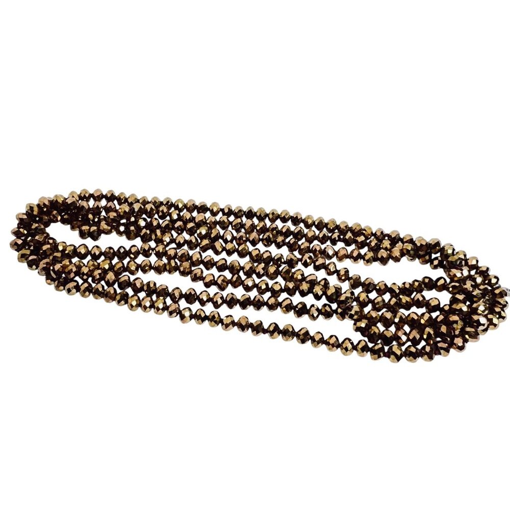 Kirks Folly Single Strand Shimmer Bead Flapper Necklace (5996) - Picture 3 of 8